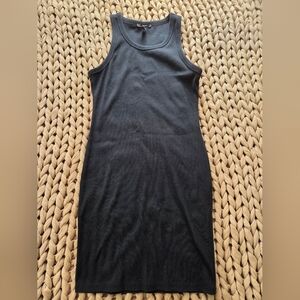 Forever 21 Black Ribbed Tank Dress